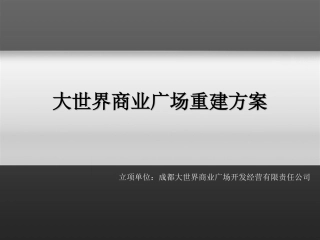 大世界商业广场重建方案