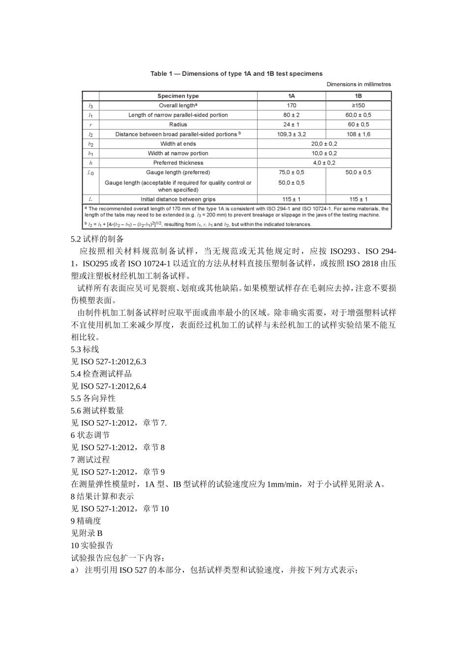 ISO 527-2塑料拉伸性能测试方法_第2页