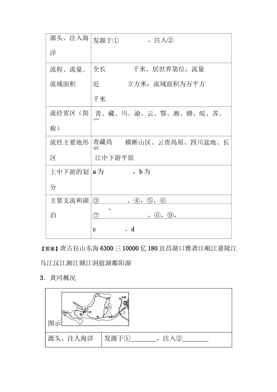 中国的河流和湖泊学案_第2页