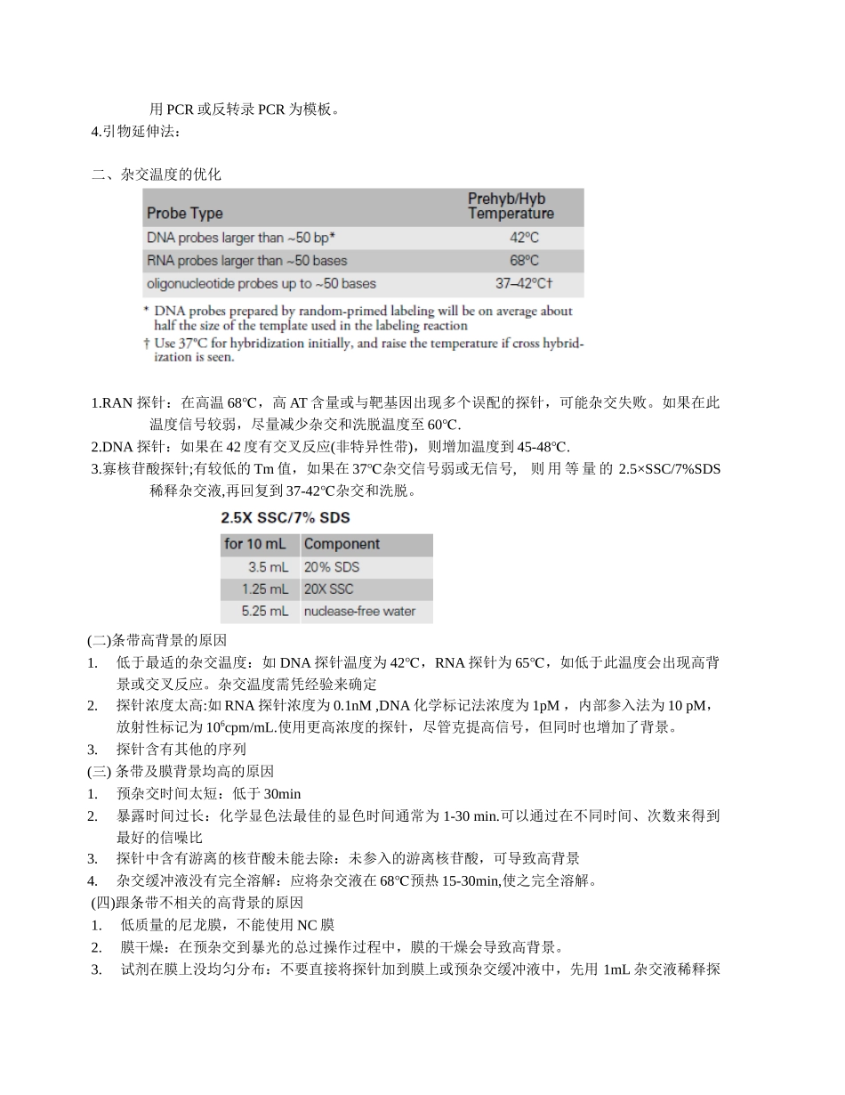 Northern Blot注意事项_第3页