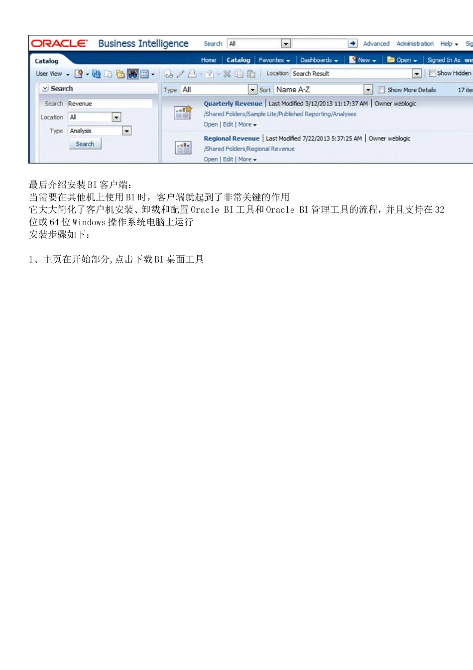 BIEE 官方教程解析(中文版)图文详解_第3页