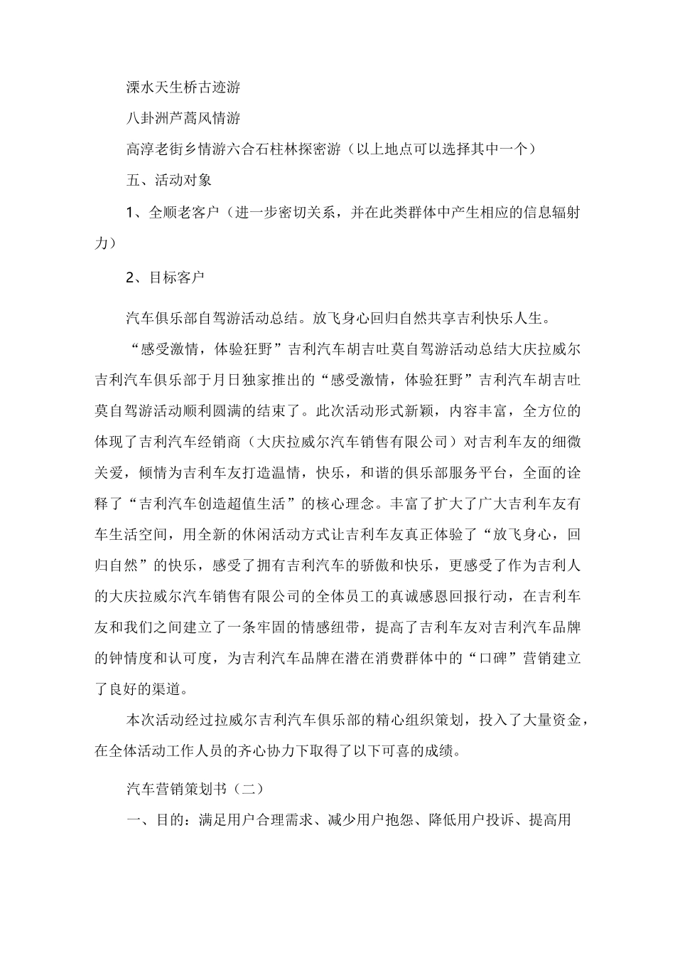 汽车营销策划书_第2页