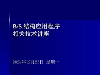 BS结构应用程序相关技术讲座