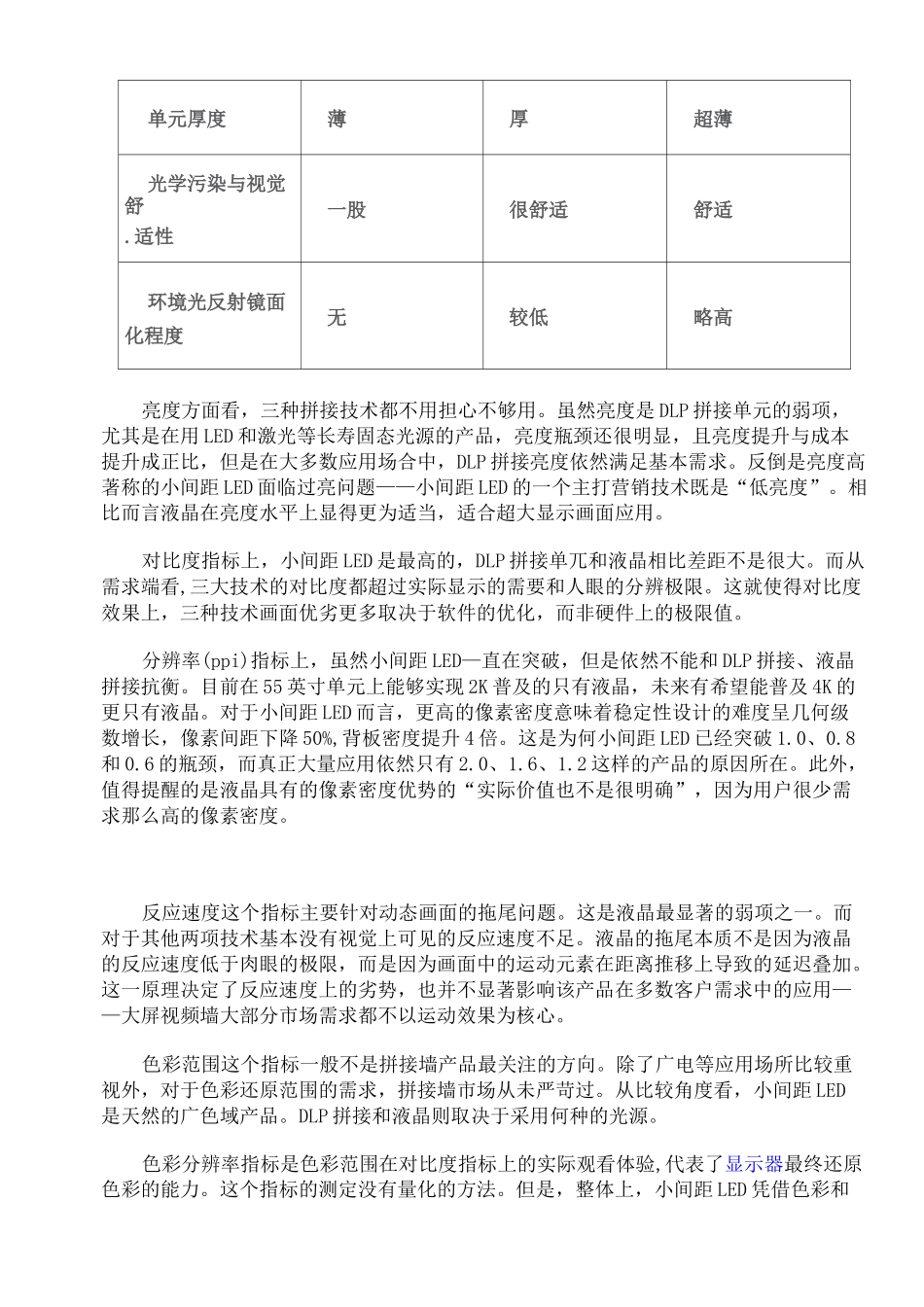 LED显示屏、DLP拼接、无缝液晶三大技术优缺点比较_第2页