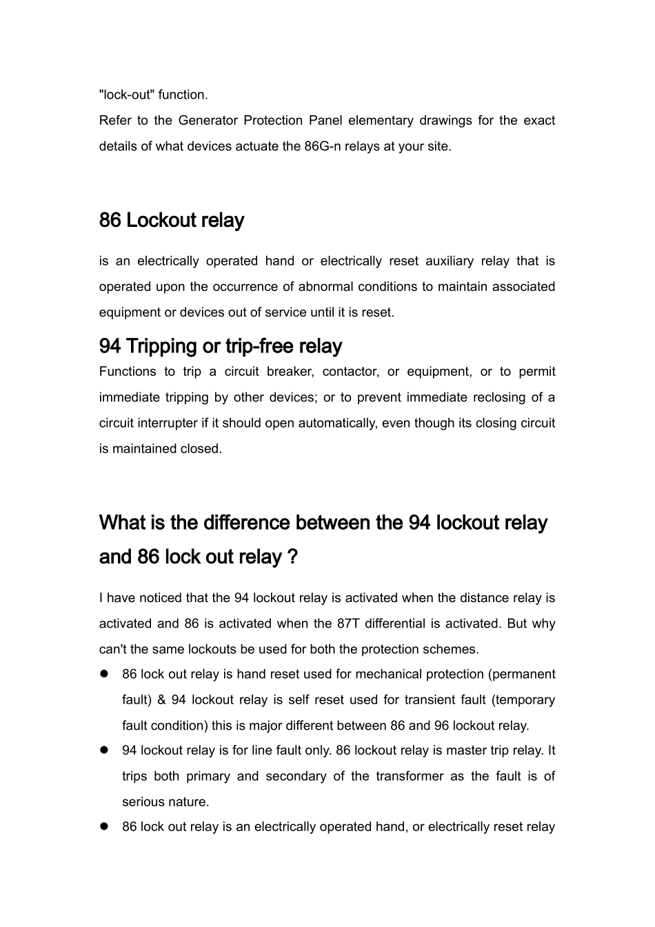 Lock out Relay  闭锁继电器 跳闸继电器_第2页