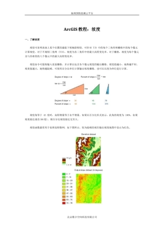 ArcGIS教程：坡度