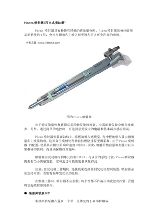 Pizezo喷射器(压电式喷油器)