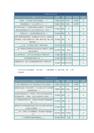 北理 管理心理学 在线作业