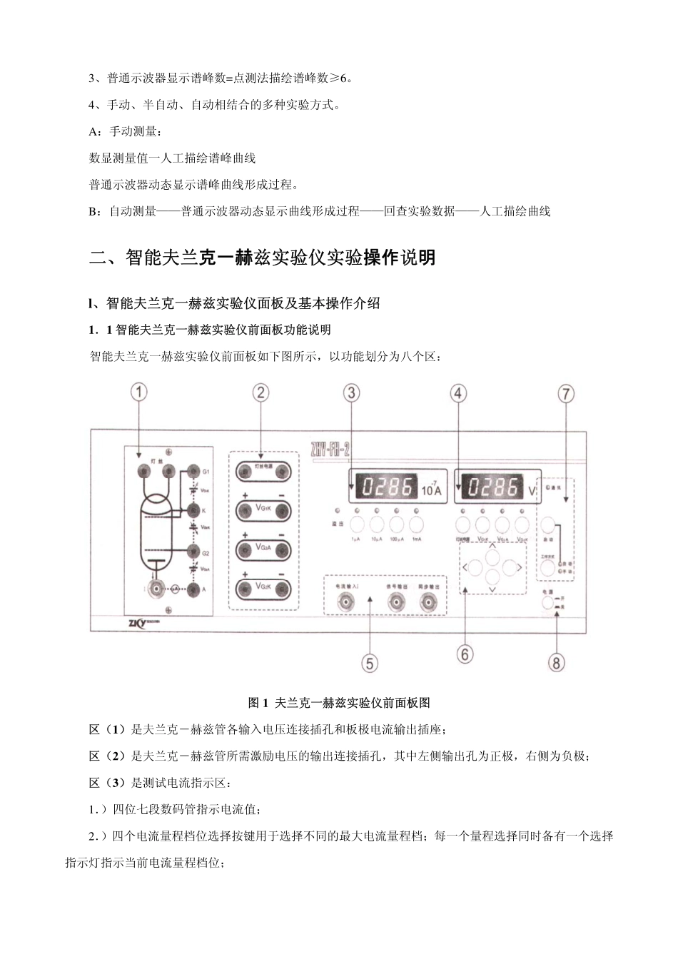 ZKY-FH智能夫兰克一赫兹实验仪用户使用手册_第2页