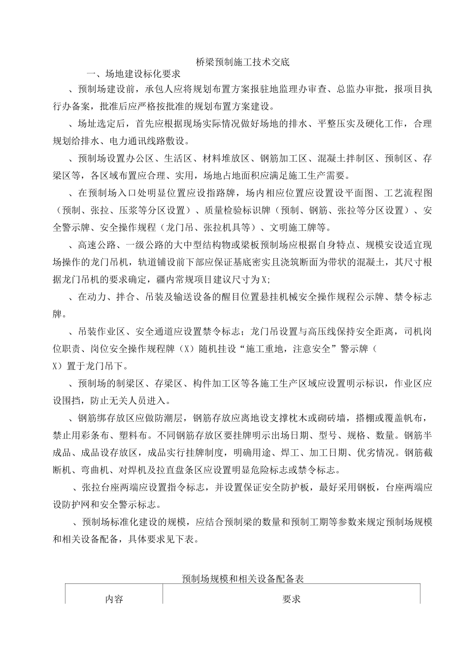 梁板预制施工技术交底.._第1页