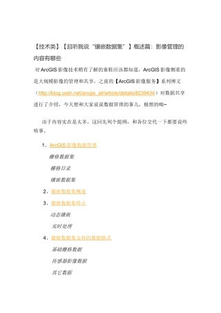 “镶嵌数据集” 详细解说