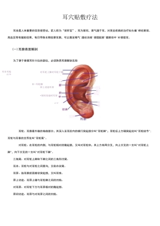 耳穴贴敷疗法