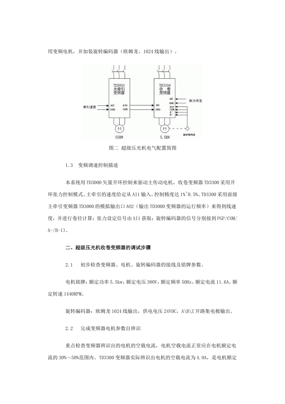 艾默生变频器TD3300在超级压光机中的应用_第3页
