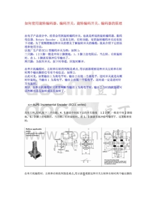 编码旋钮资料