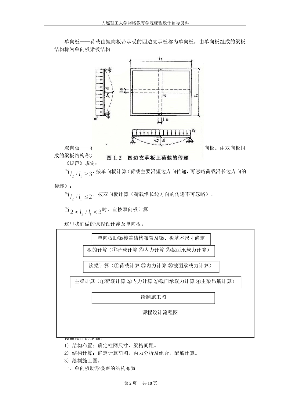 《整体式单向板肋梁楼盖设计》_第2页
