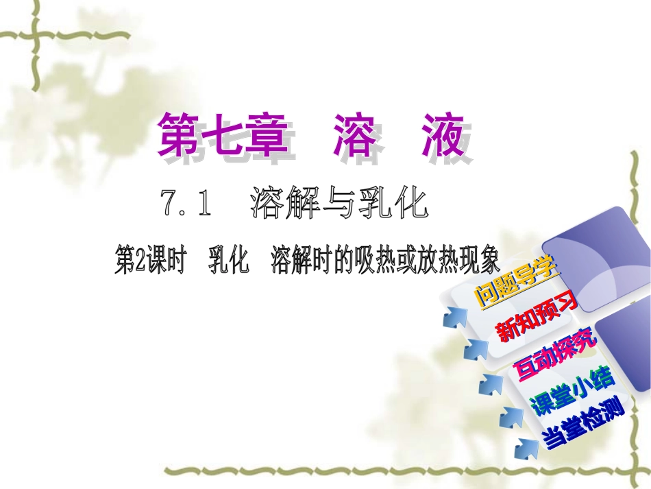 【粤教版】九年级下册：7.1《溶解与乳化(第2课时)乳化》精品课件_第2页