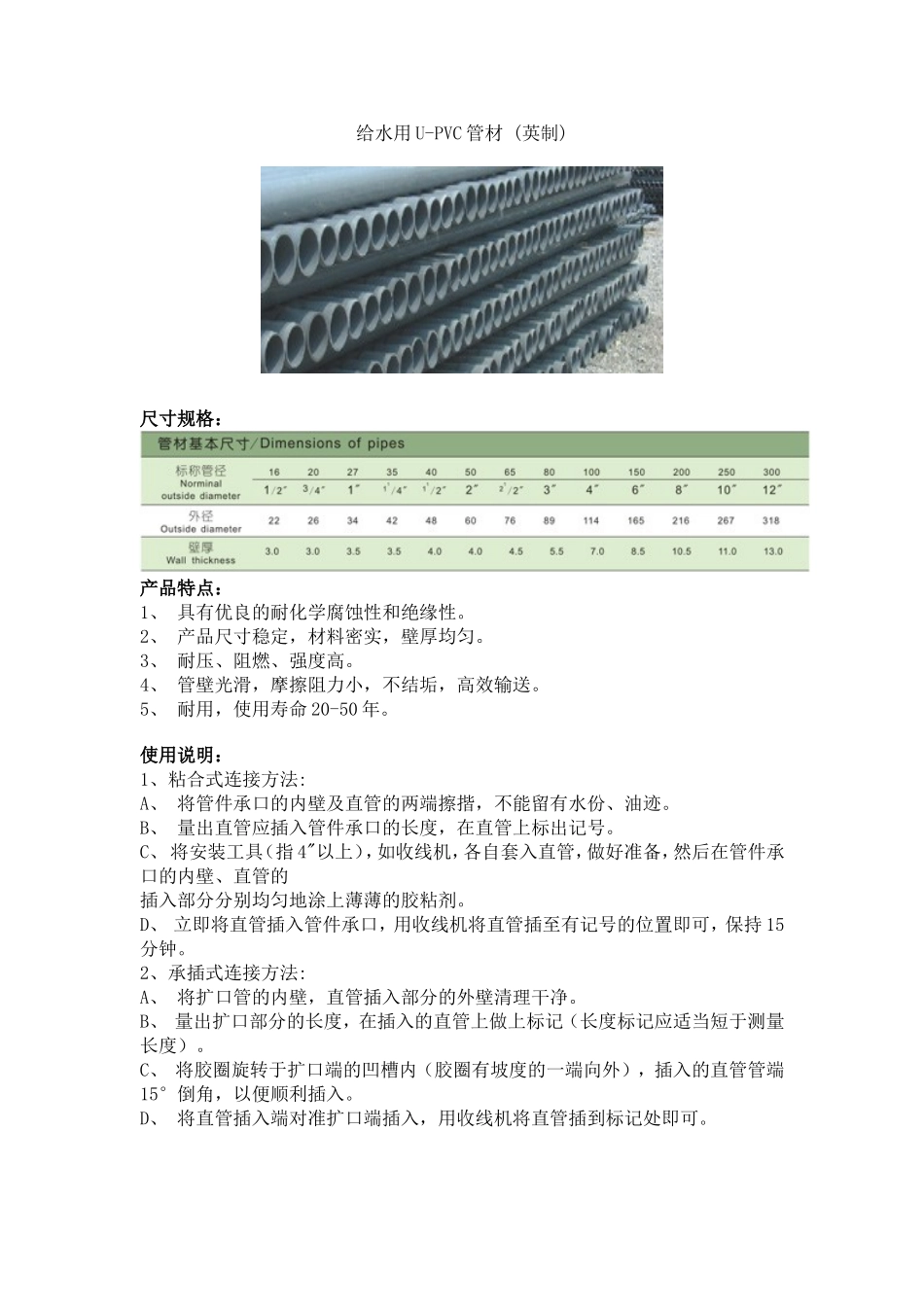 常见塑料管规格_第2页
