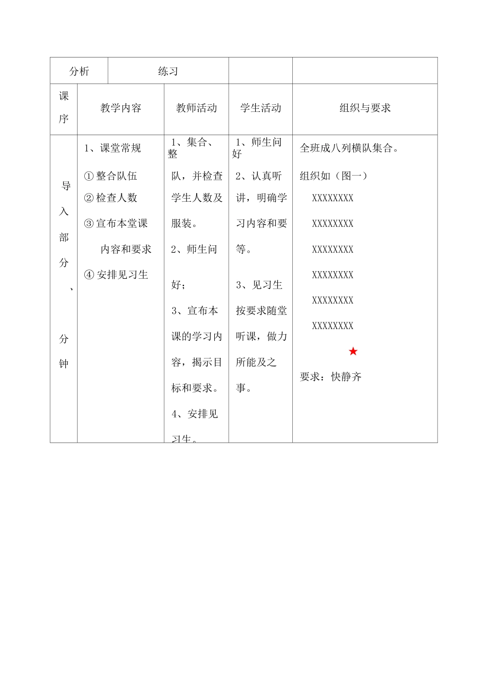 篮球行进间双手胸前传接球体育课教案_第2页