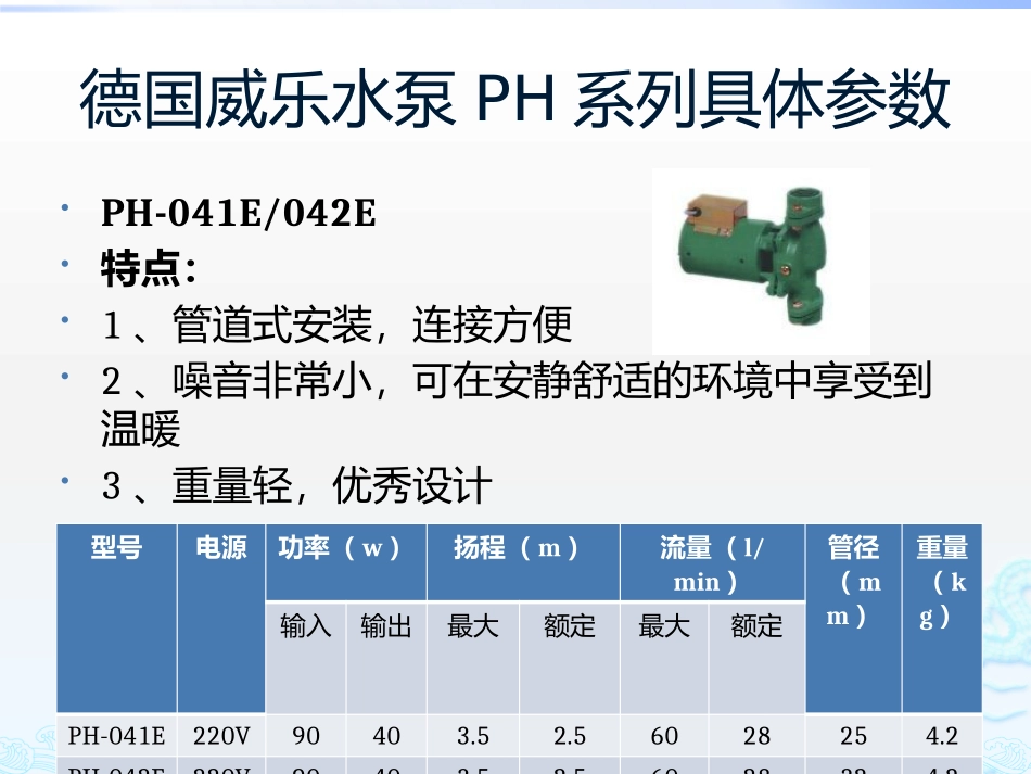 德国威乐水泵PH系列循环泵_第3页