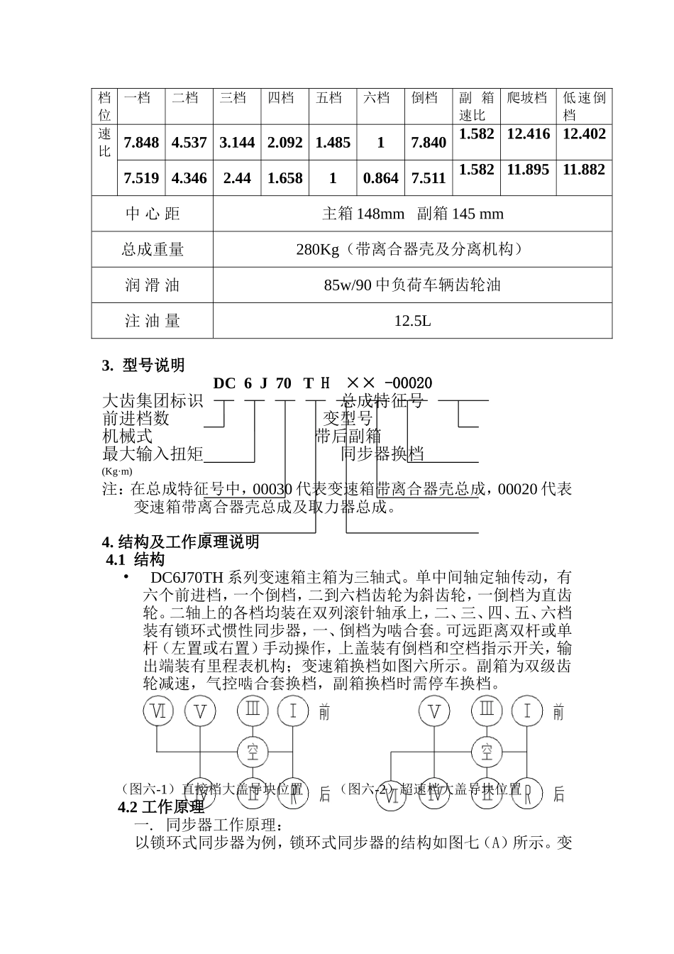DC6J70TH系列变速箱总成使用说明书_第2页