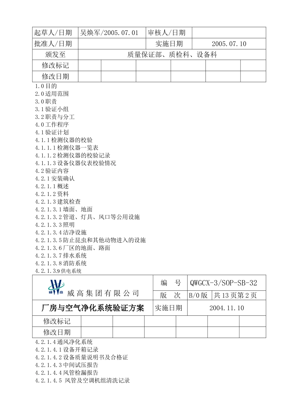 采血器厂房与空气净化系统验证方案_第2页