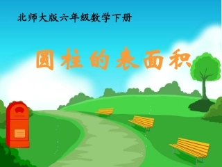 (北师大版)六年级数学下册课件 圆柱的表面积