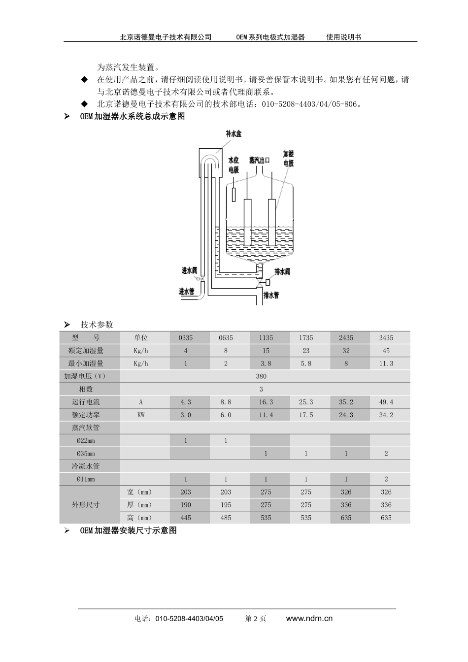 OEM加湿器说明书(新型号)_第2页