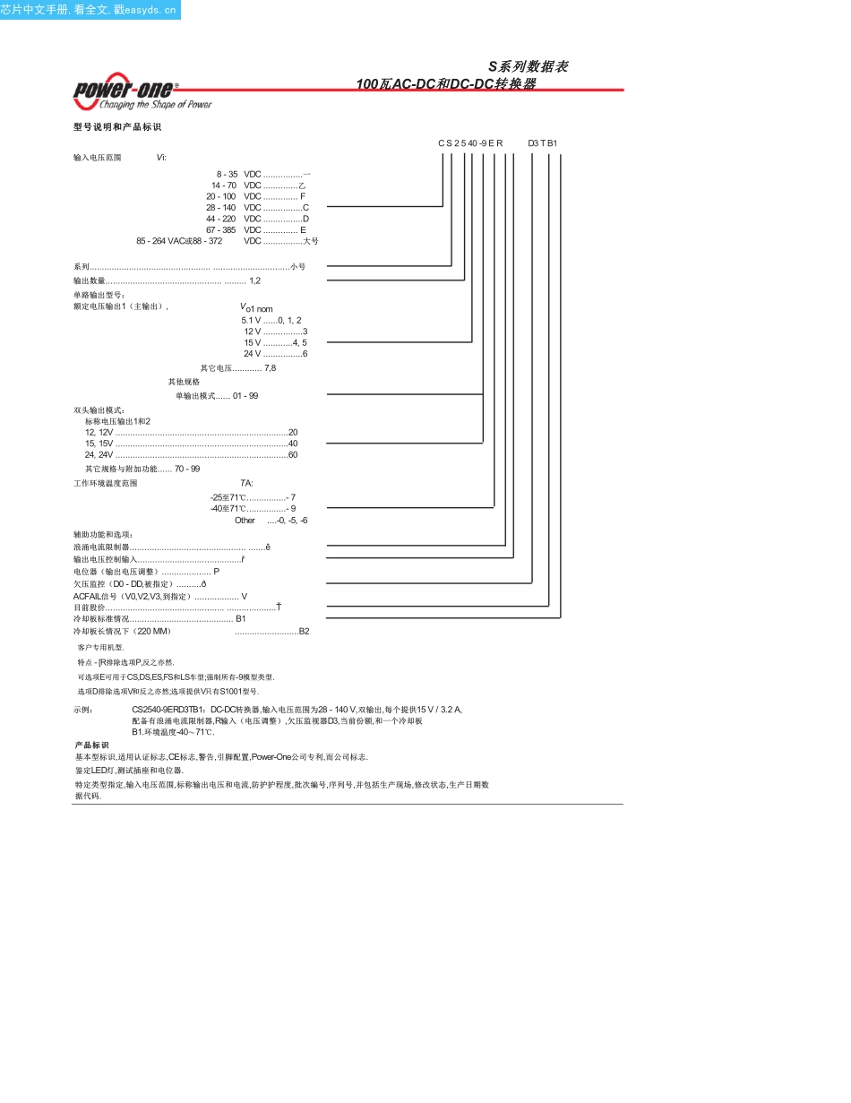 ES1001-9PDDB1中文资料(Power-One)中文数据手册「EasyDatasheet - 矽搜」_第3页