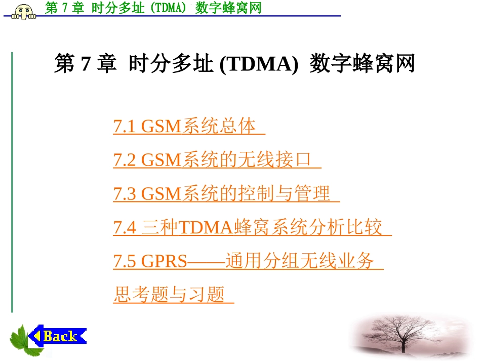 第7章 时分多址(TDMA)数字蜂窝网_第1页