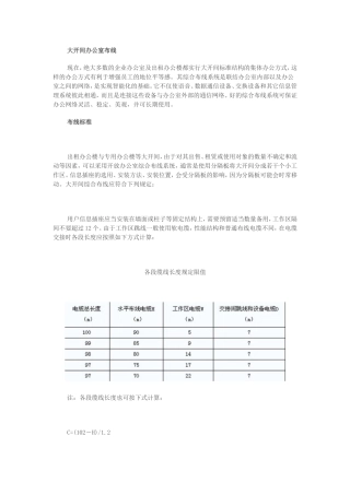 大开间办公室布线