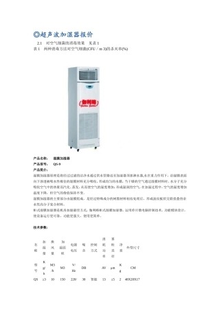 超声波加湿器报价
