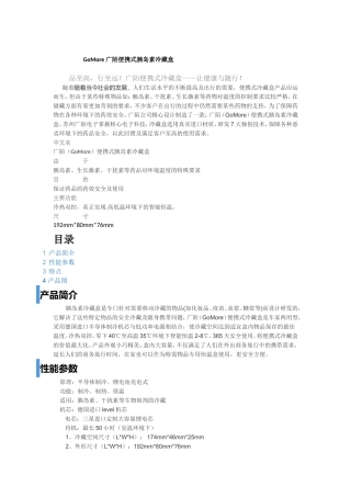 GoMore广陌便携式胰岛素冷藏盒