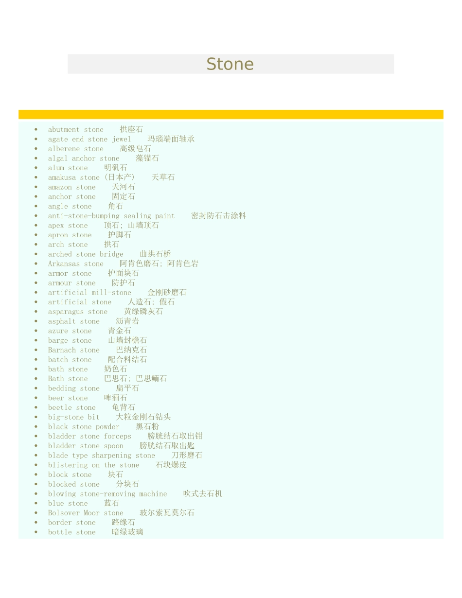 Stone English vocabulary_第1页