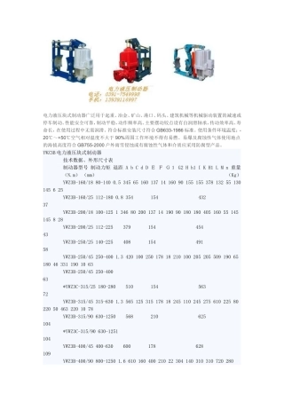 YWZ3B电力液压鼓式制动器