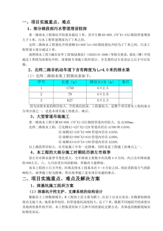 道路工程投标时必用的重点难点分析