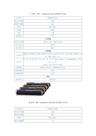 彩色激光打印机说明