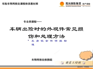 车身钣金件修换标