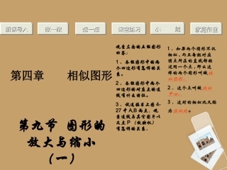 八年级数学下册《4.9 图形的放大与缩小(一)》课件 北师大版