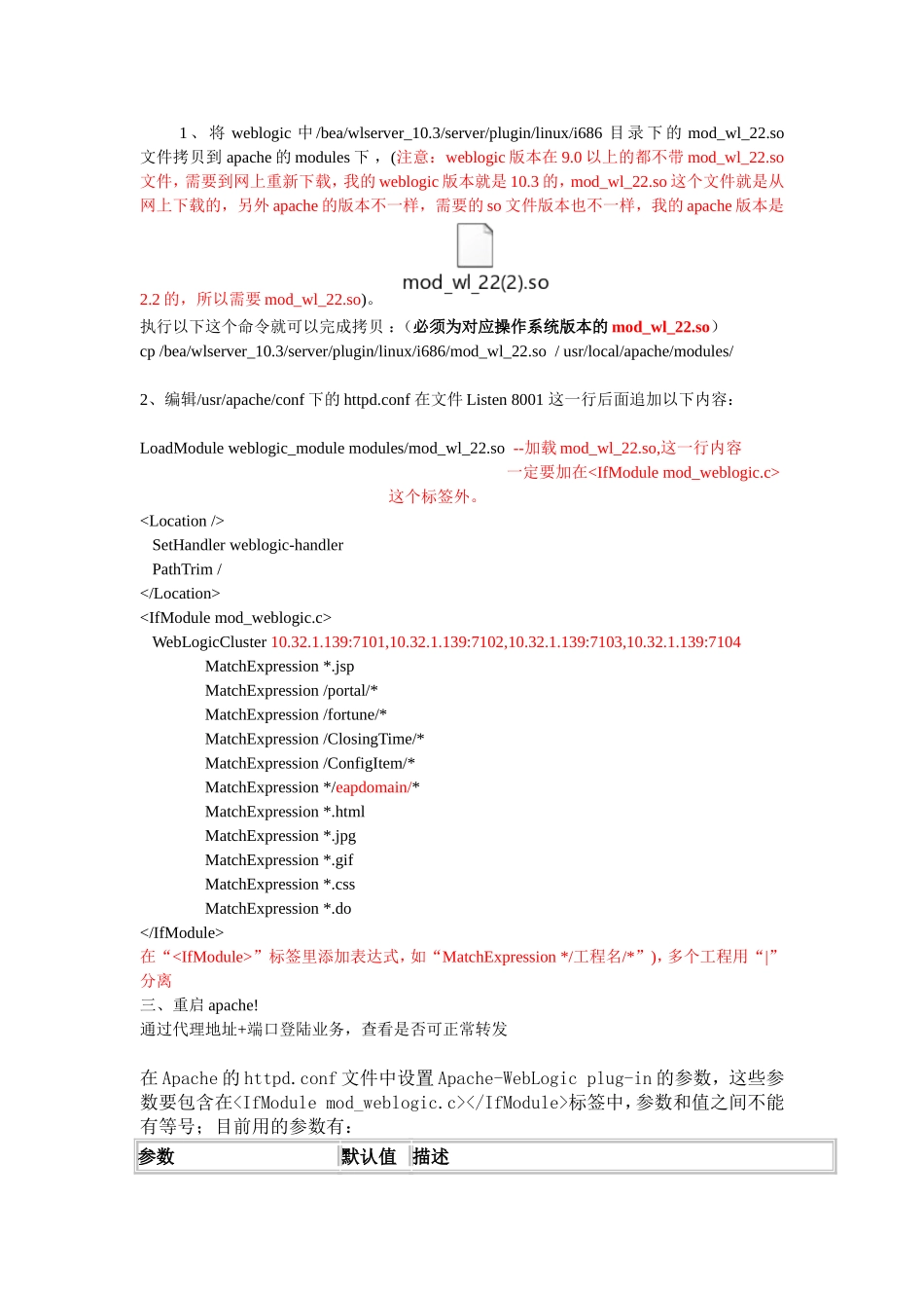 Linux下Apache作为WebLogic集群节点的代理服务器配置_第2页