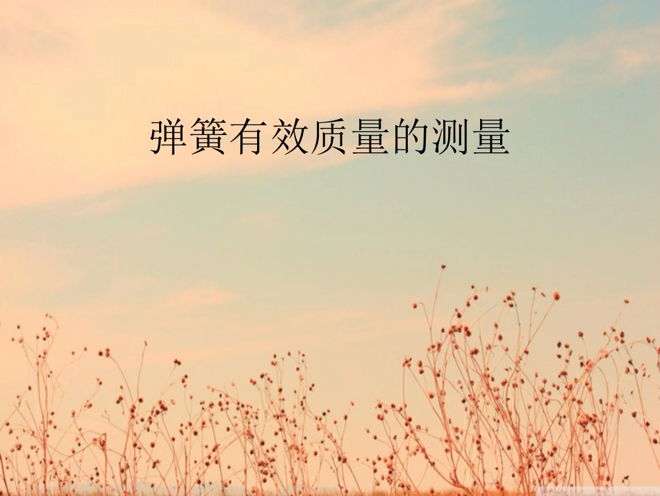 弹簧有效质量的测量_第1页