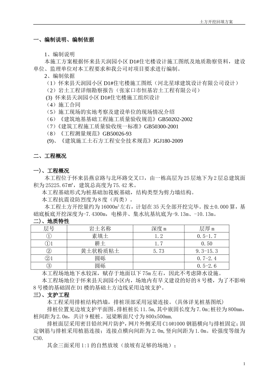 D1#楼土方开挖回填方案定稿_第2页