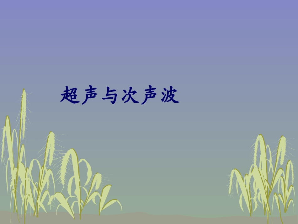超声与次声波_第1页