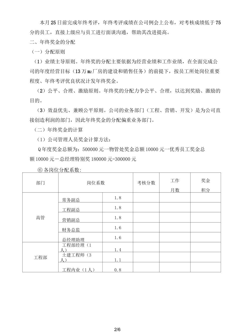 年终奖金分配方案_第2页