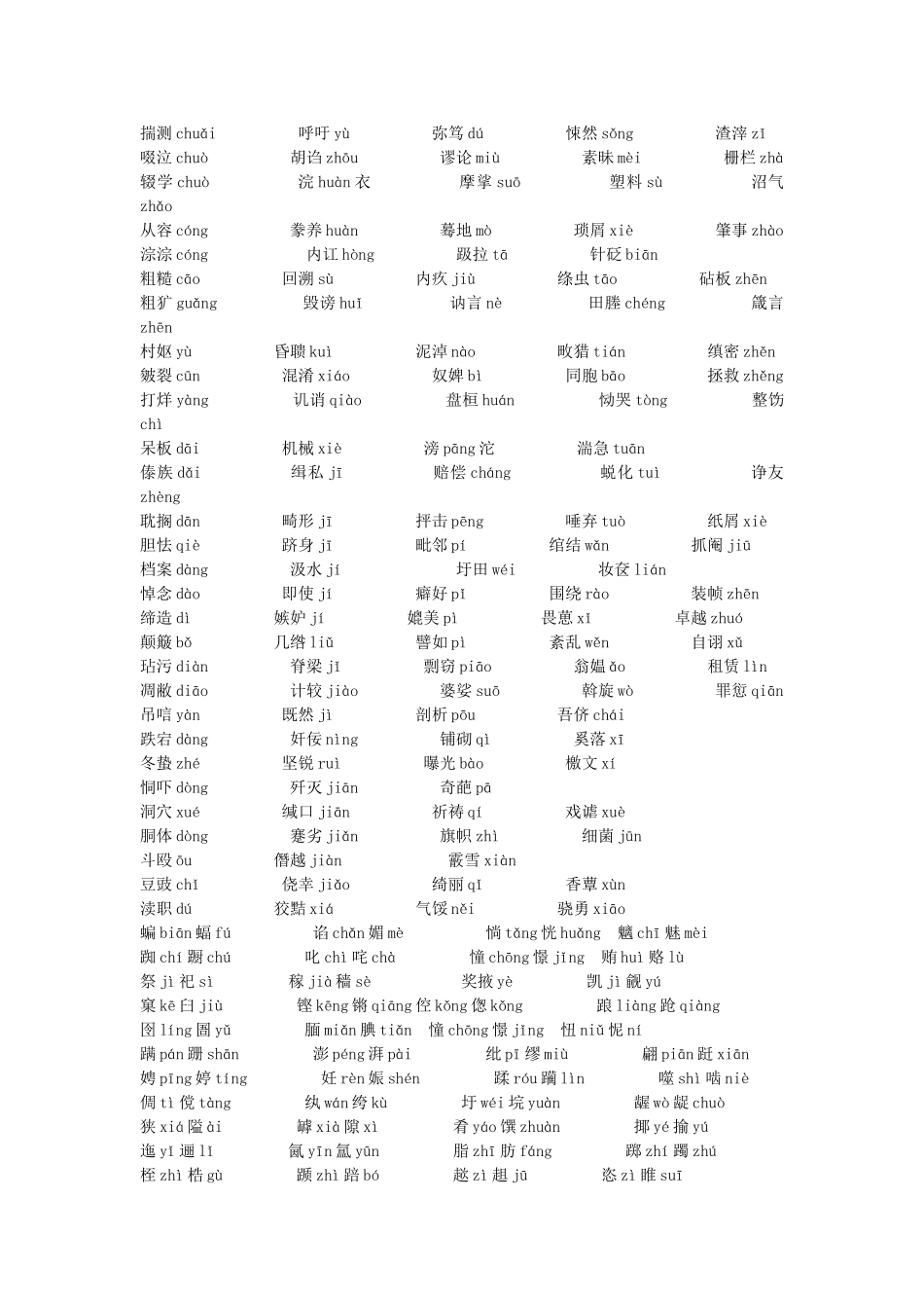 高考语文 容易读错或写错的字汇编 _第3页