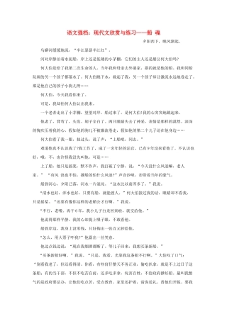 高中语文强档 船 魂现代文欣赏与练习 