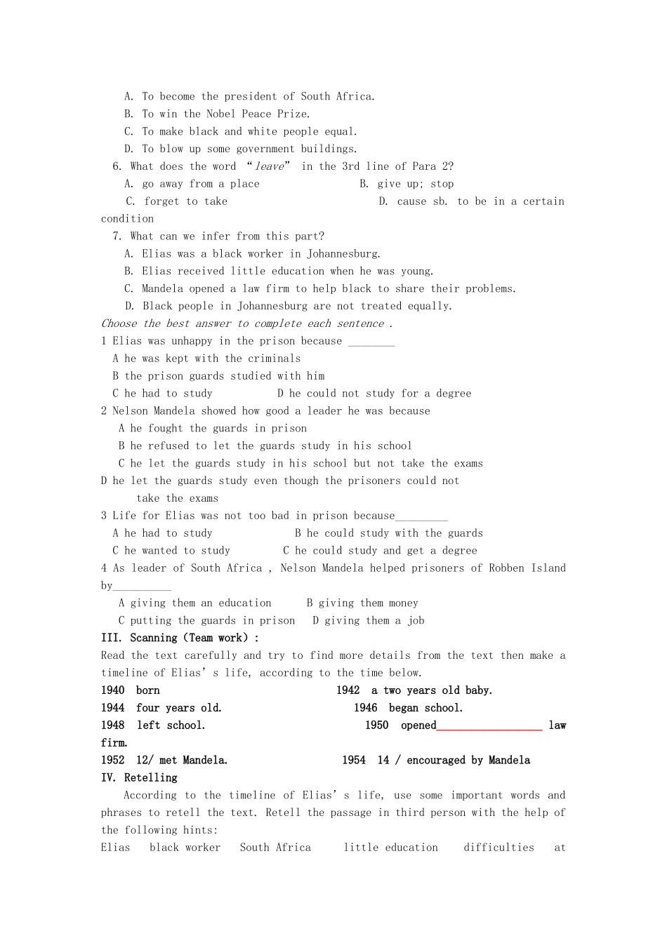 高中英语 Unit 5 reading学案 新人教版必修1 _第2页