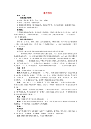 高中生物 43禁止生物武器难点剖析 新人教版选修3 