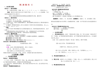 高中数学一轮复习 列知识点梳理及数列通项公式的求法总结素材 新人教版 