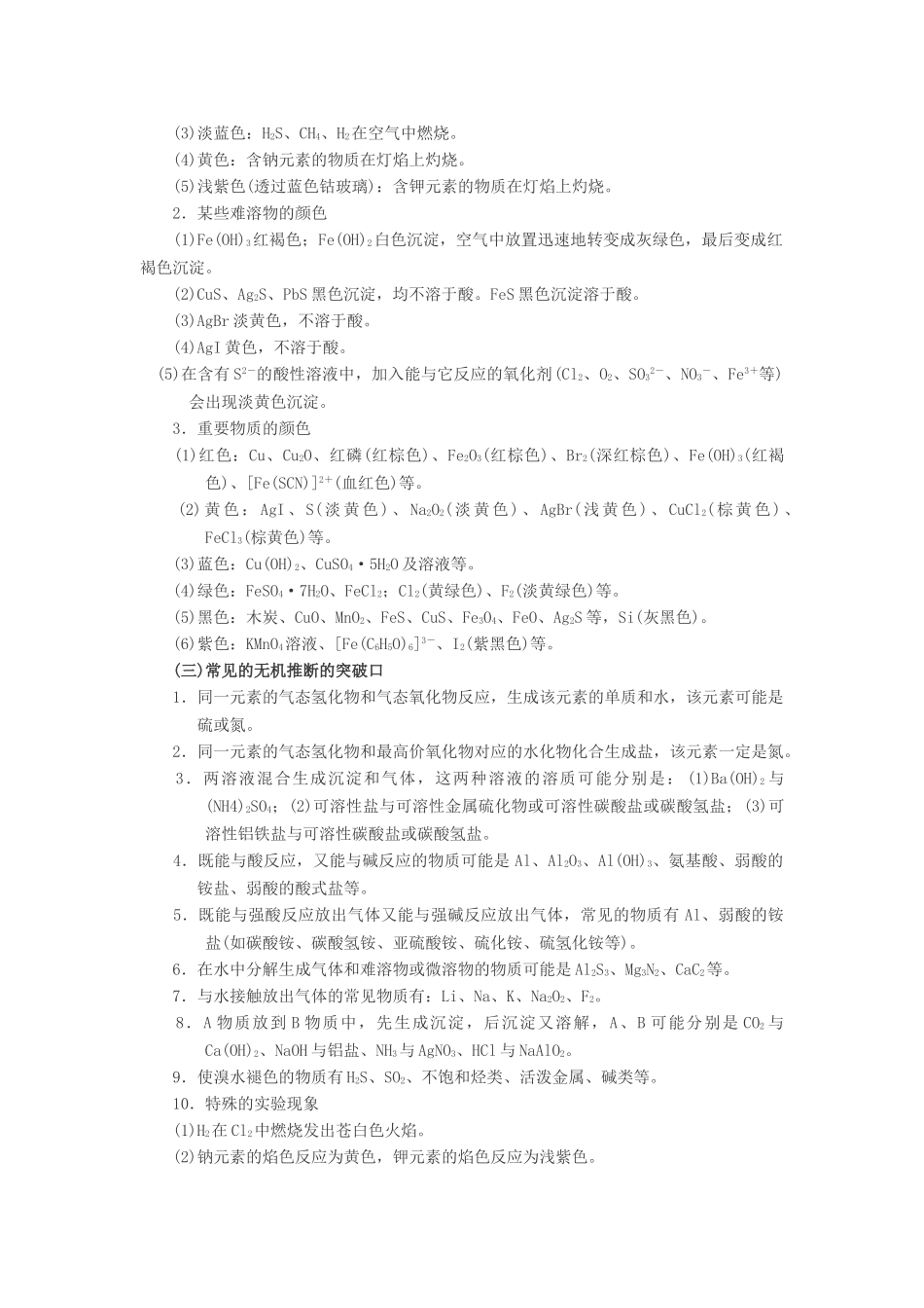 高中化学 无机化学部分知识大盘点二学法指导 _第3页