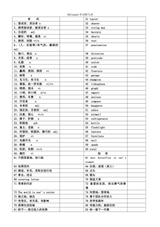 高三英语 M11 unit2 单词默写 牛津版选修11 
